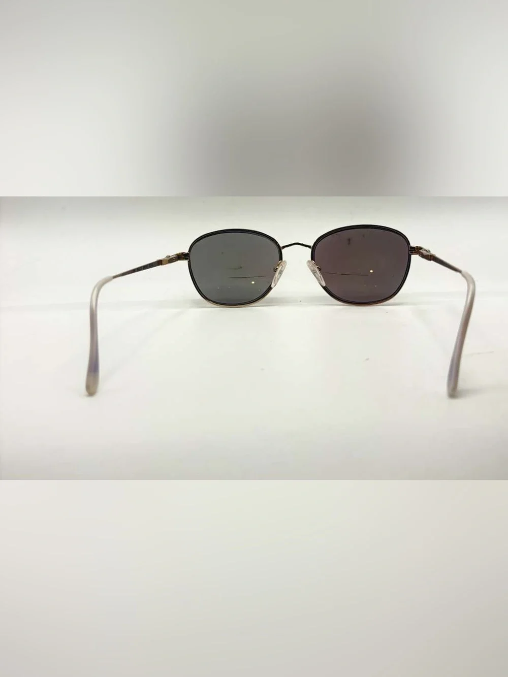 Vintage Juliet Gold Multi-Color Black Oval Metal Sunglasses Frames Only